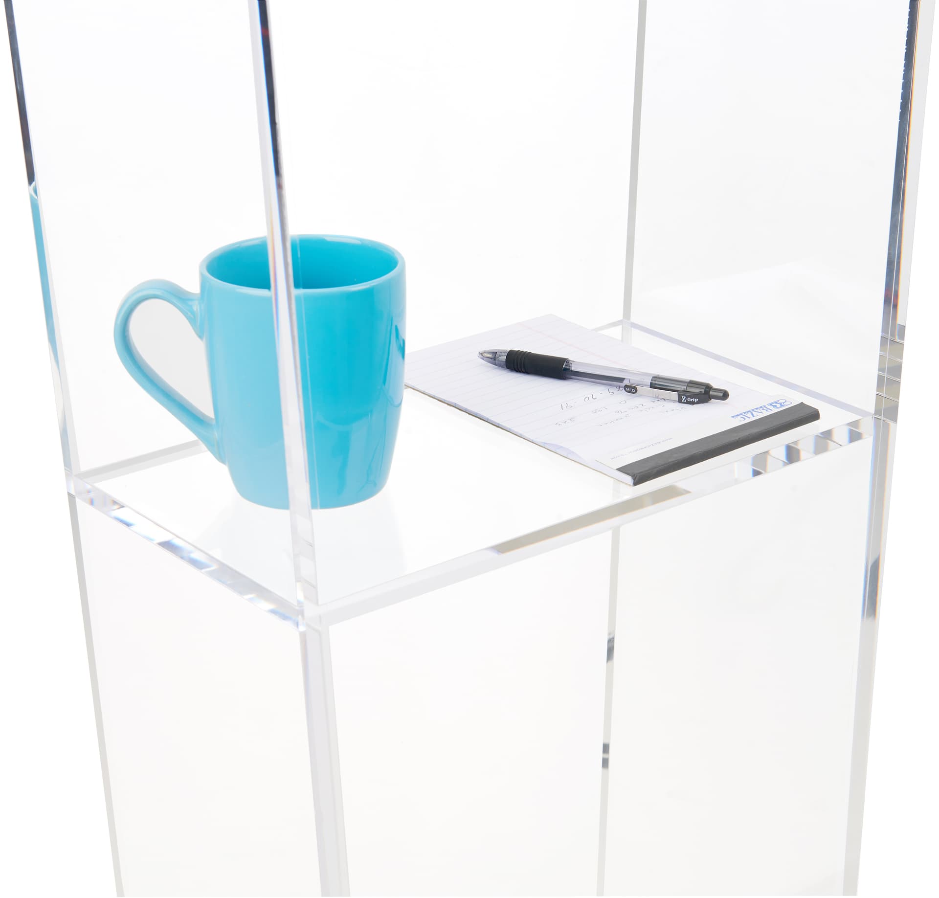 Acrylic pulpit with tapered design