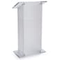 Acrylic Podium for Floor with Open Back and Shelf
