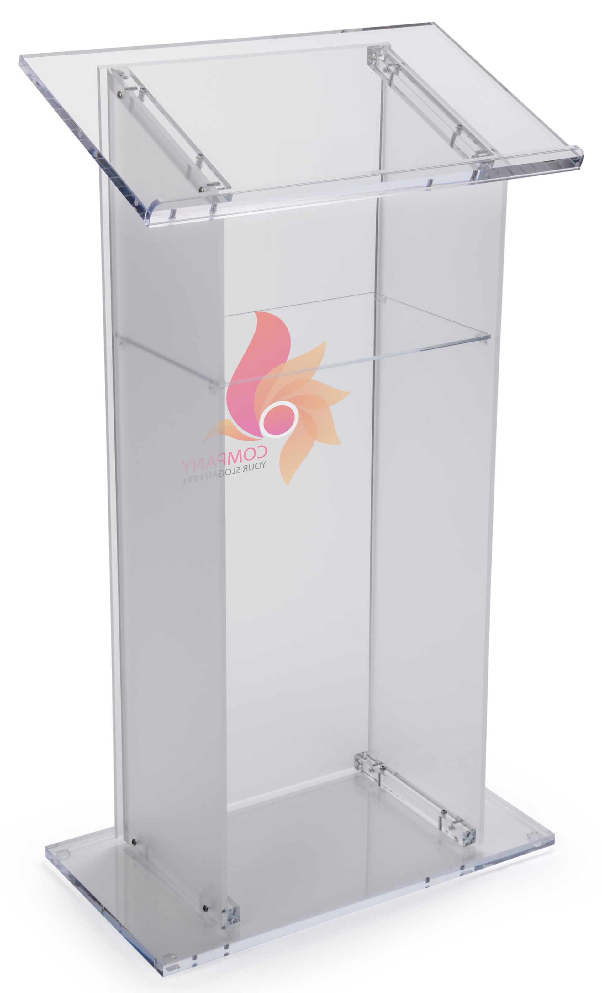 Branded Lectern Podium, Frosted