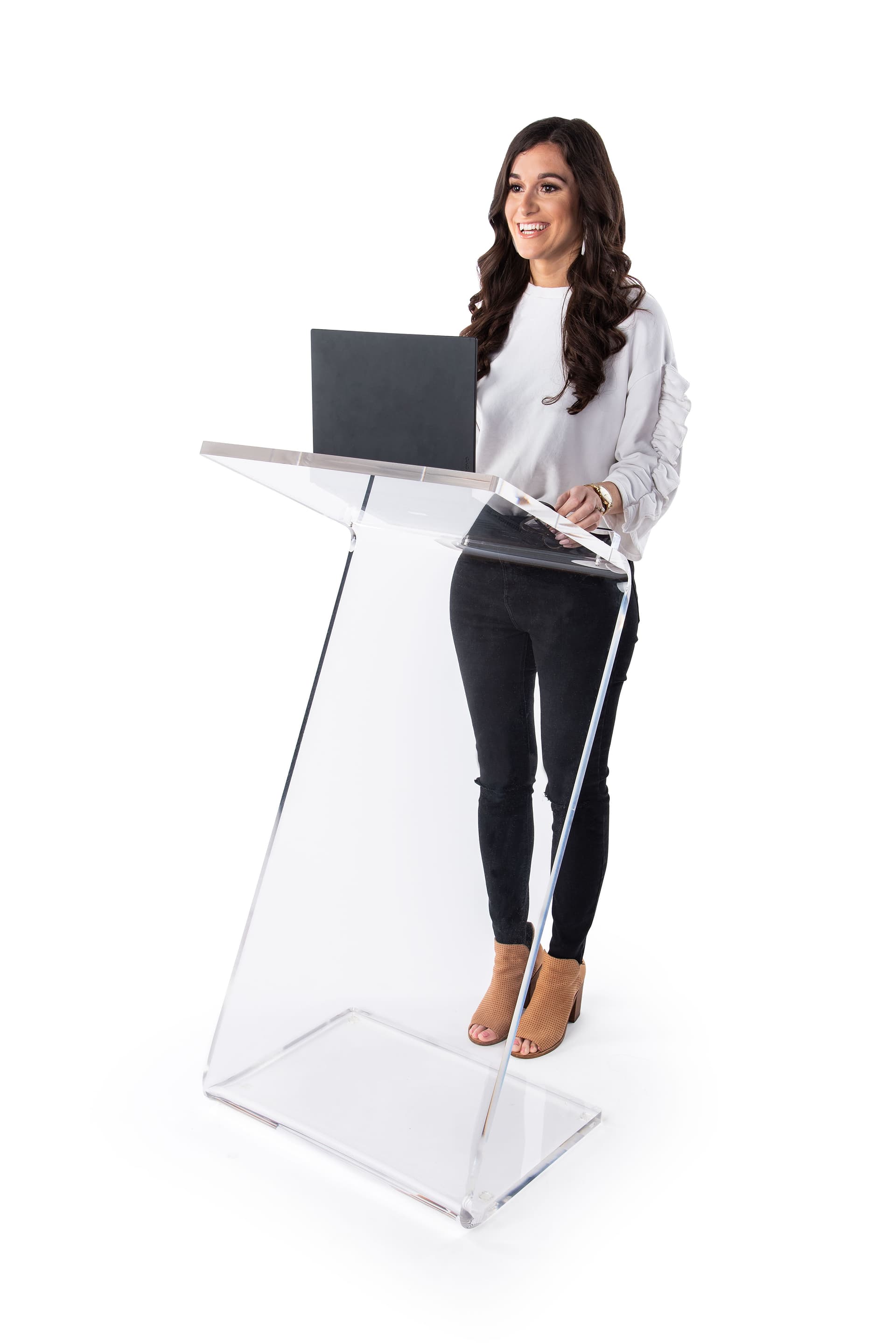 Professional and unique clear acrylic Z shape podium