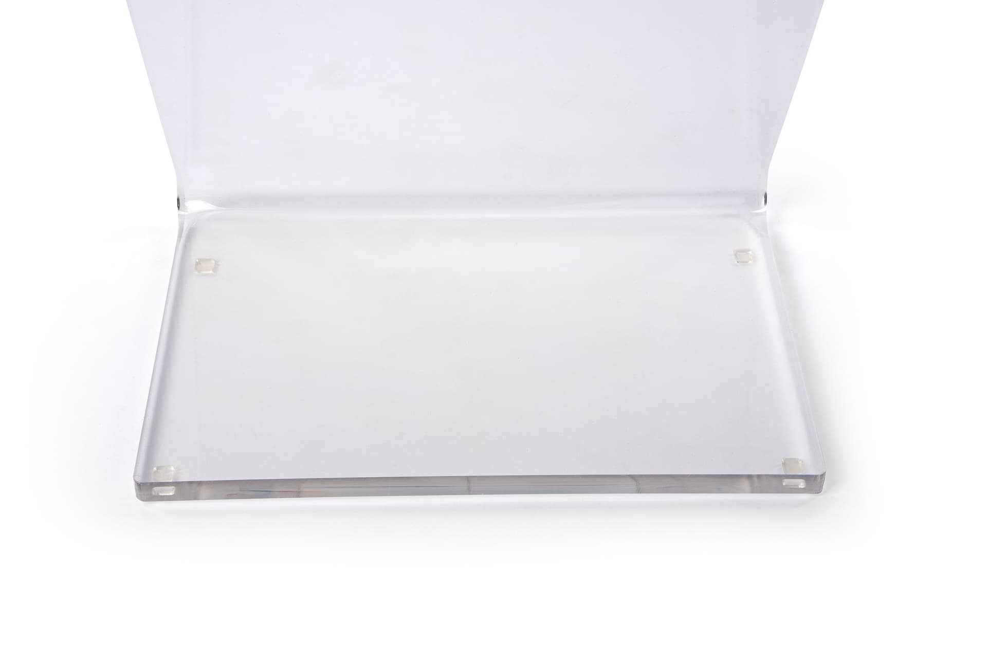 Clear acrylic Z shape podium with rubber feet 