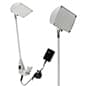 12 watt Display Spotlight with Adjustable Clamp-on Base for Trade Show Use - Silver
