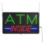 ATM INSIDE Animated LED Sign with Chains, Rectangular - Green & Red