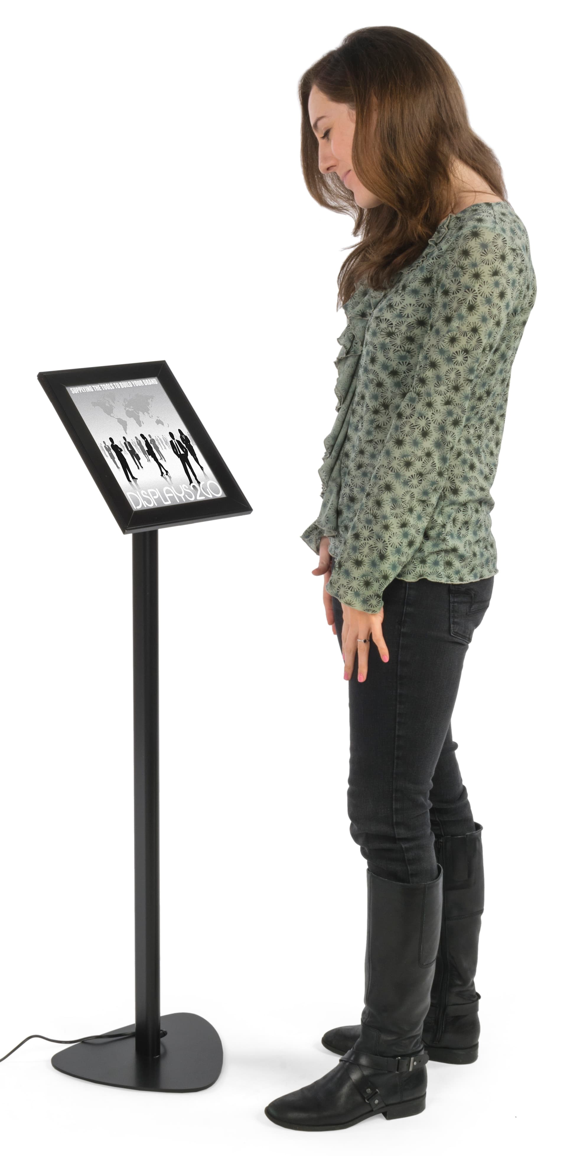 Black 8.5 x 11 Illuminated Sign Stand | Sleek, Low Profile Design ...
