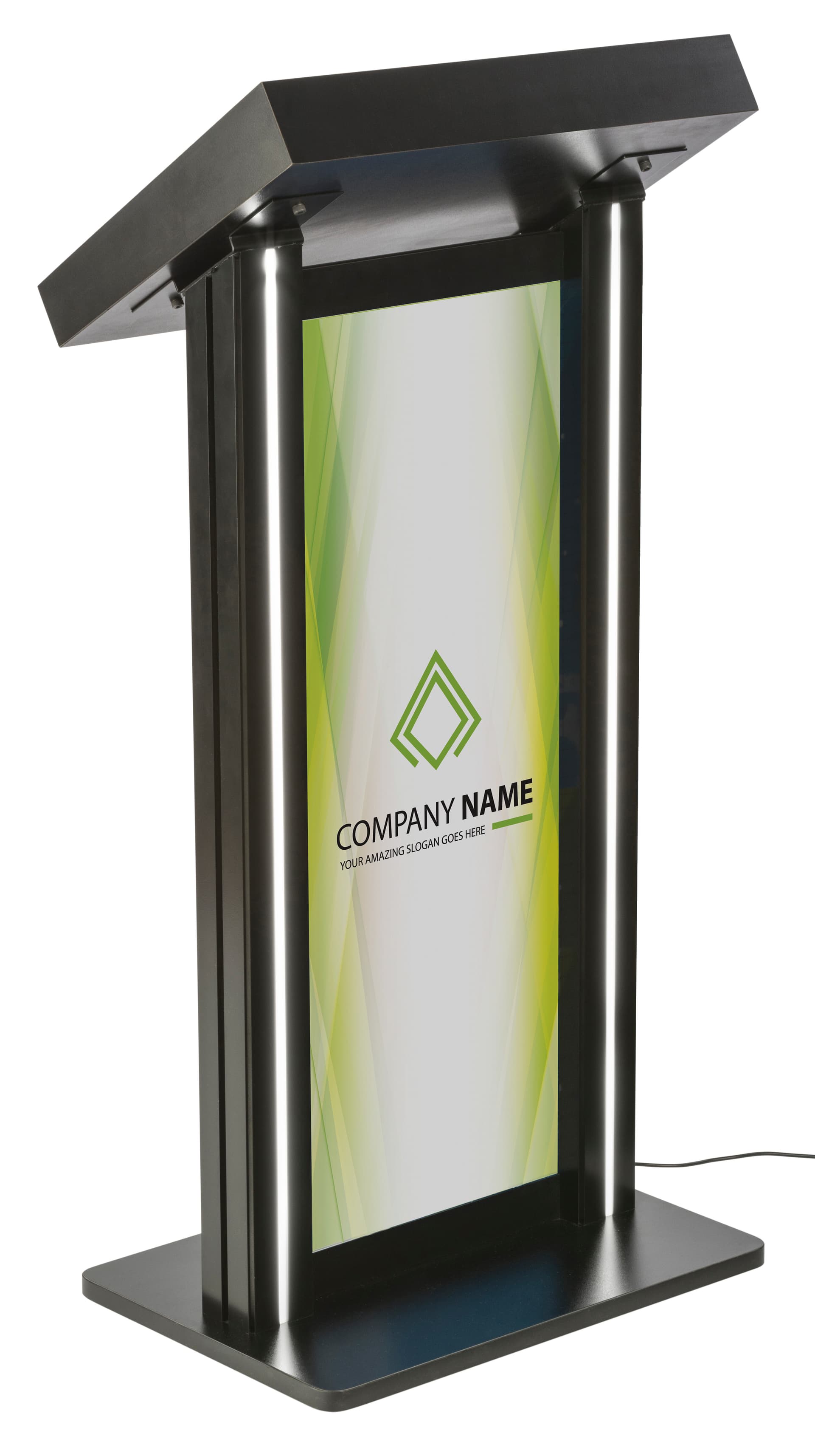 LED Podium with Graphic, Floorstanding