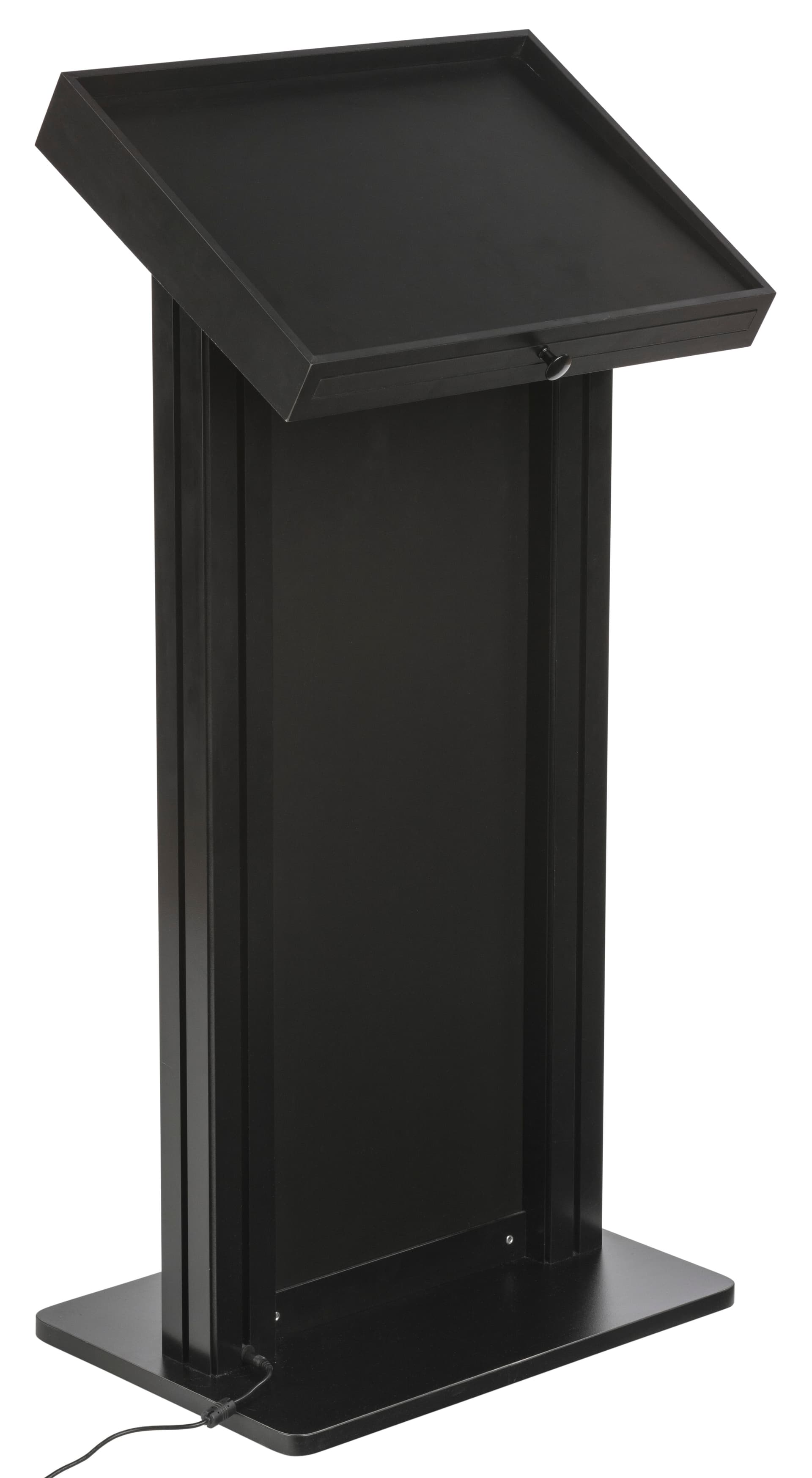 Black LED Podium with Graphic