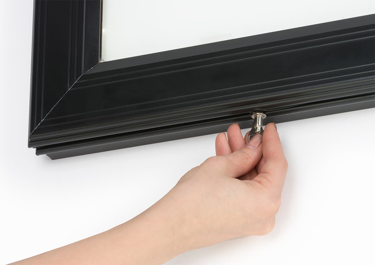 Lockable Black LED Backlit Frame
