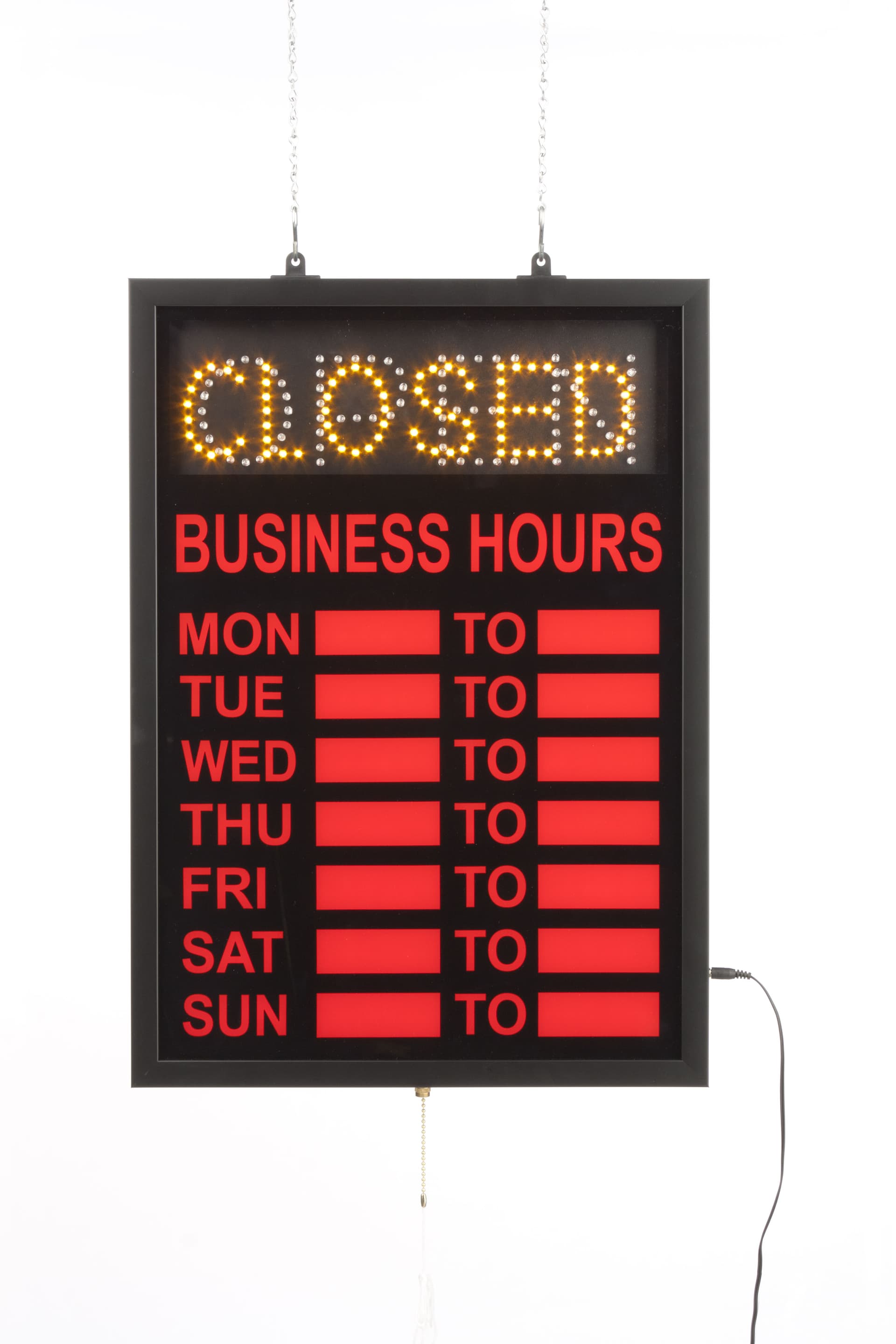 open hours sign