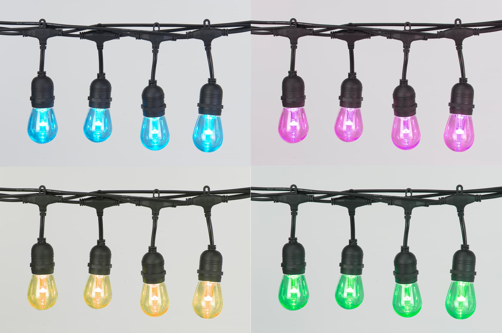 S14 string lights with color changing LEDs