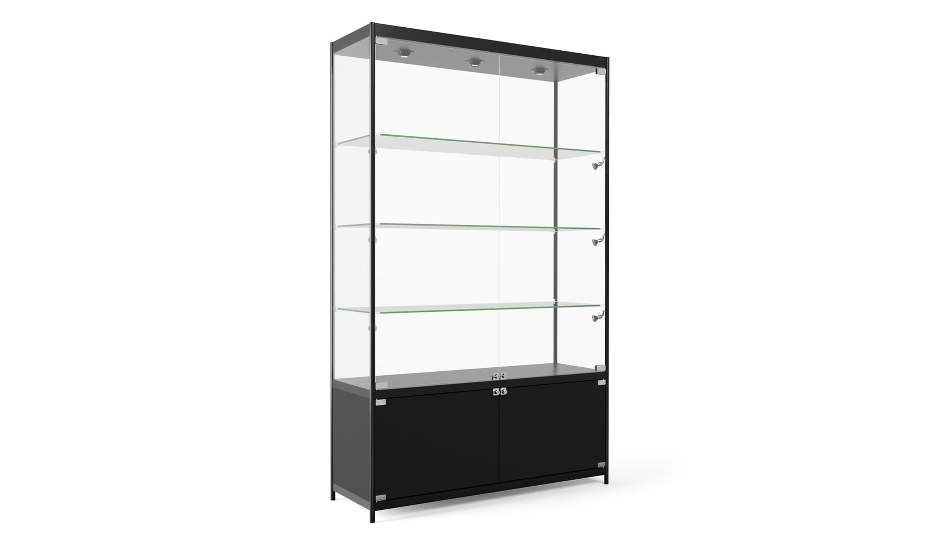 LED retail display cabinet, aluminum frame