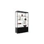 48” Display Case w/ 7 LED Lights, 3 Fixed Shelves, Hinged Doors - Black