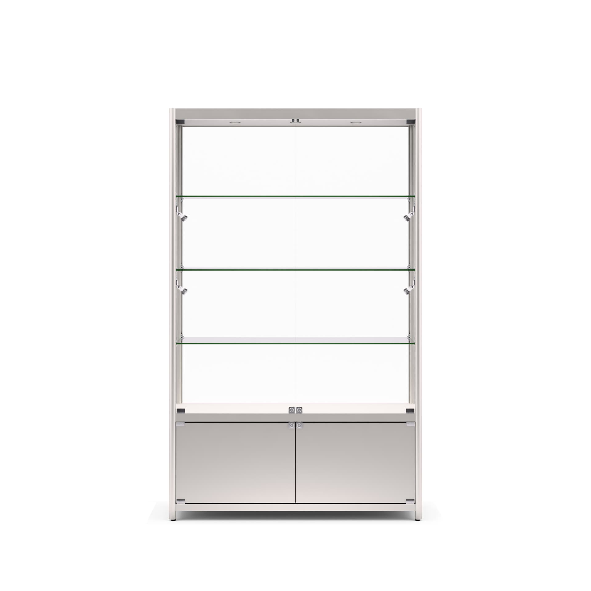 48" LED retail showcase with modern design