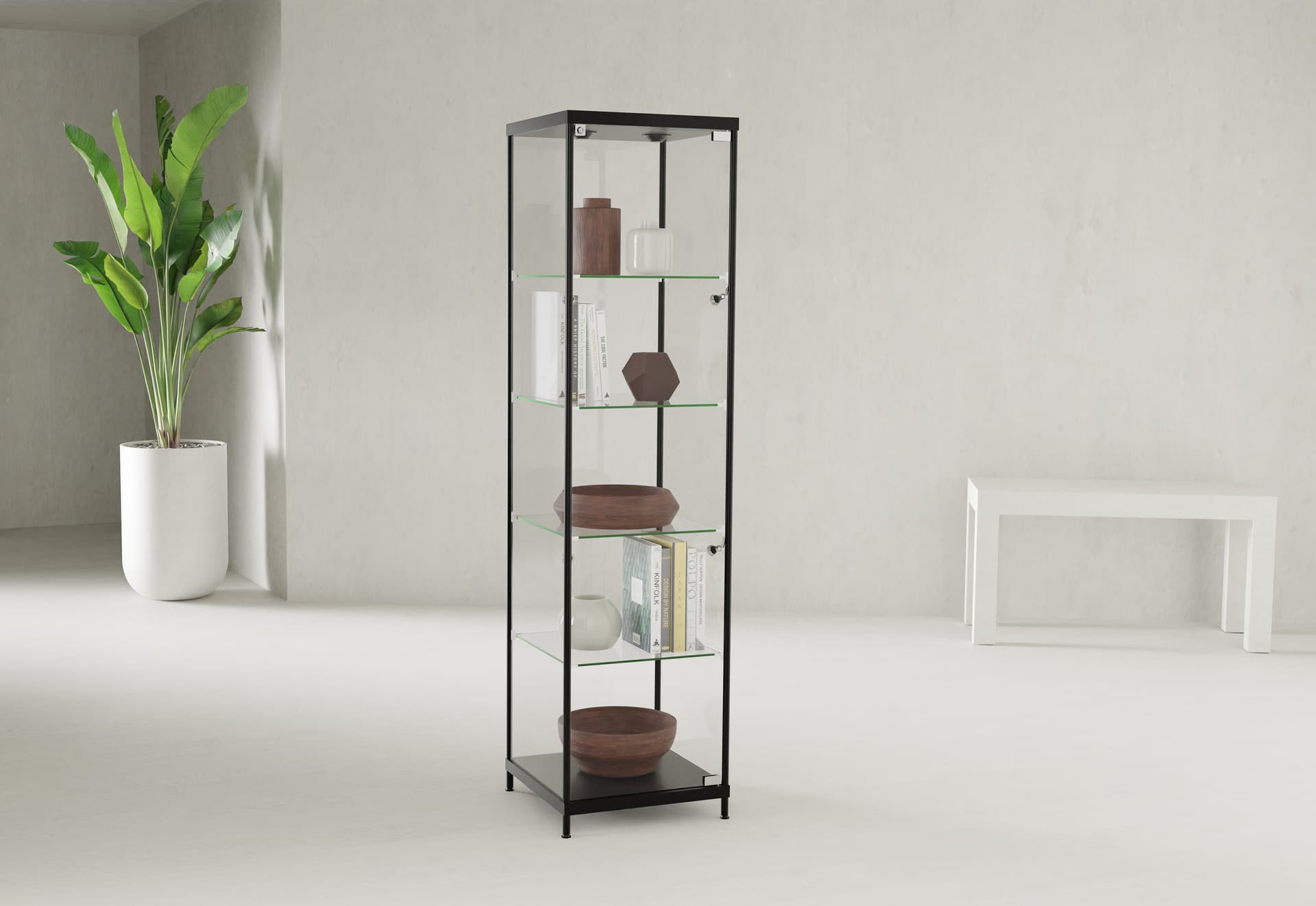 Modern LED Display Tower with 5 shelves 