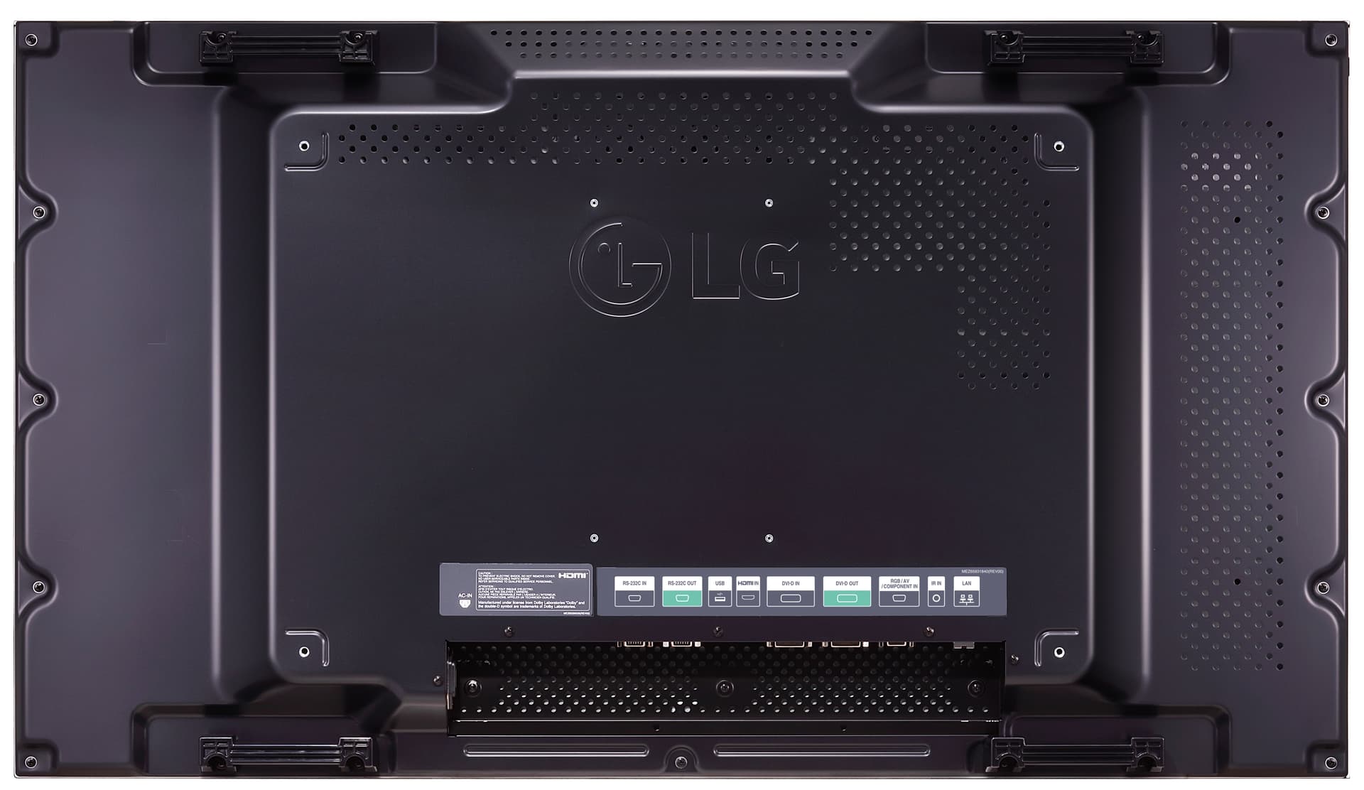 4-Screen LCD Video Wall Display System with Multiple Ports