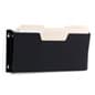 15.75”w Hanging File Holder, Single Pocket, Wall Mount, Powder Coated Steel - Black