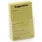Acrylic Brochure Holder, 4"w, Tabletop - Clear
