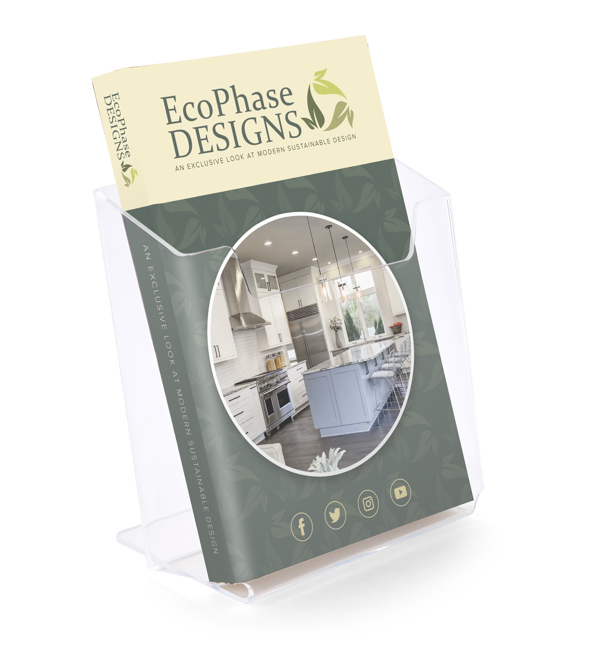 Table brochure holder for literature 