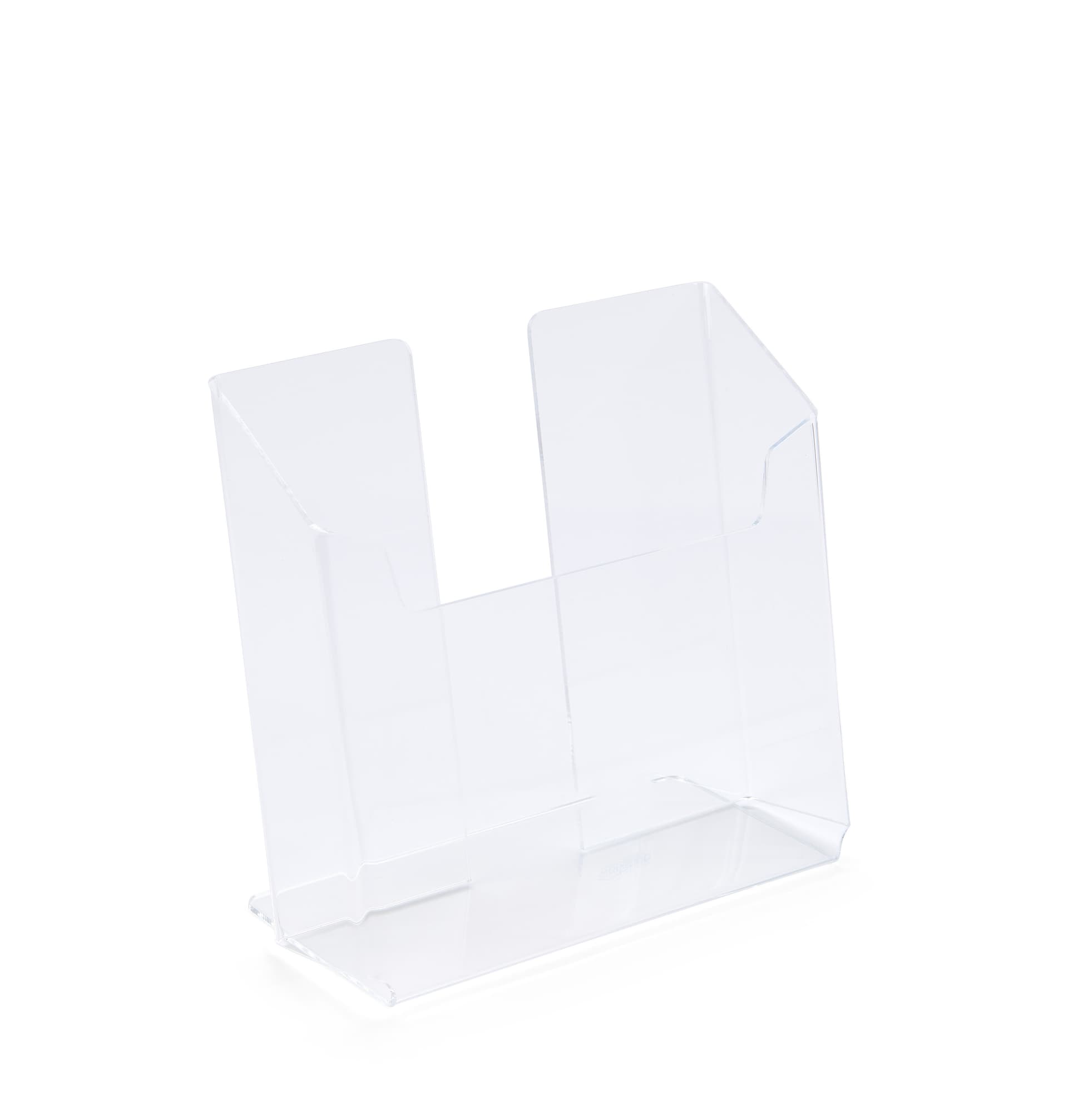  Counter brochure holder made with clear recycled acrylic for visibility