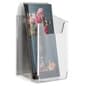 Acrylic Brochure Wall Rack, 3.5"w, Single Pocket - Clear