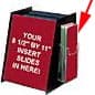 Acrylic Ballot Box with 8.5 x 11 Sign Holder & Side Pocket - Black