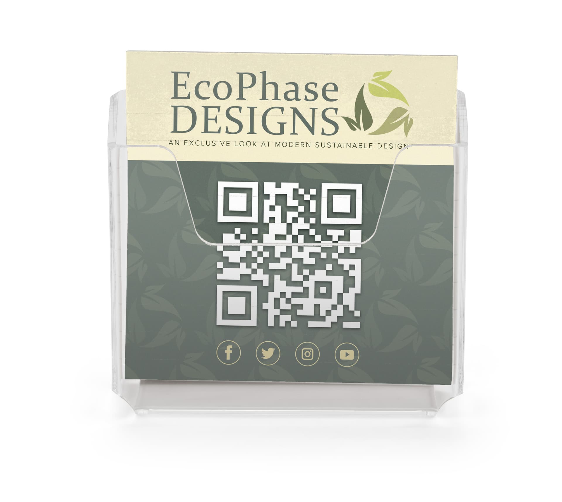 Acrylic wall mount brochure holder with single pocket design