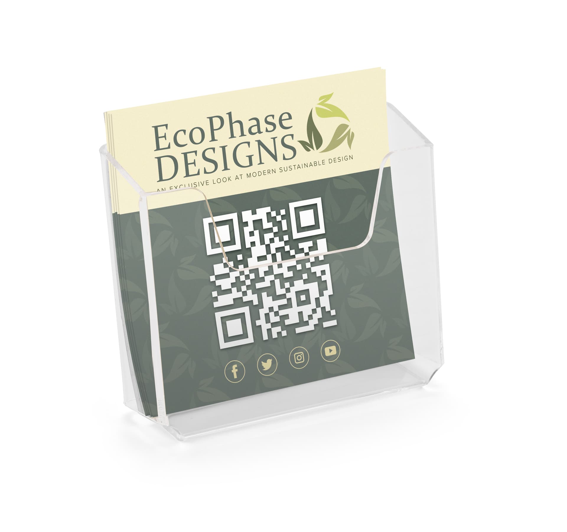 Acrylic brochure holder for 4" wide literature