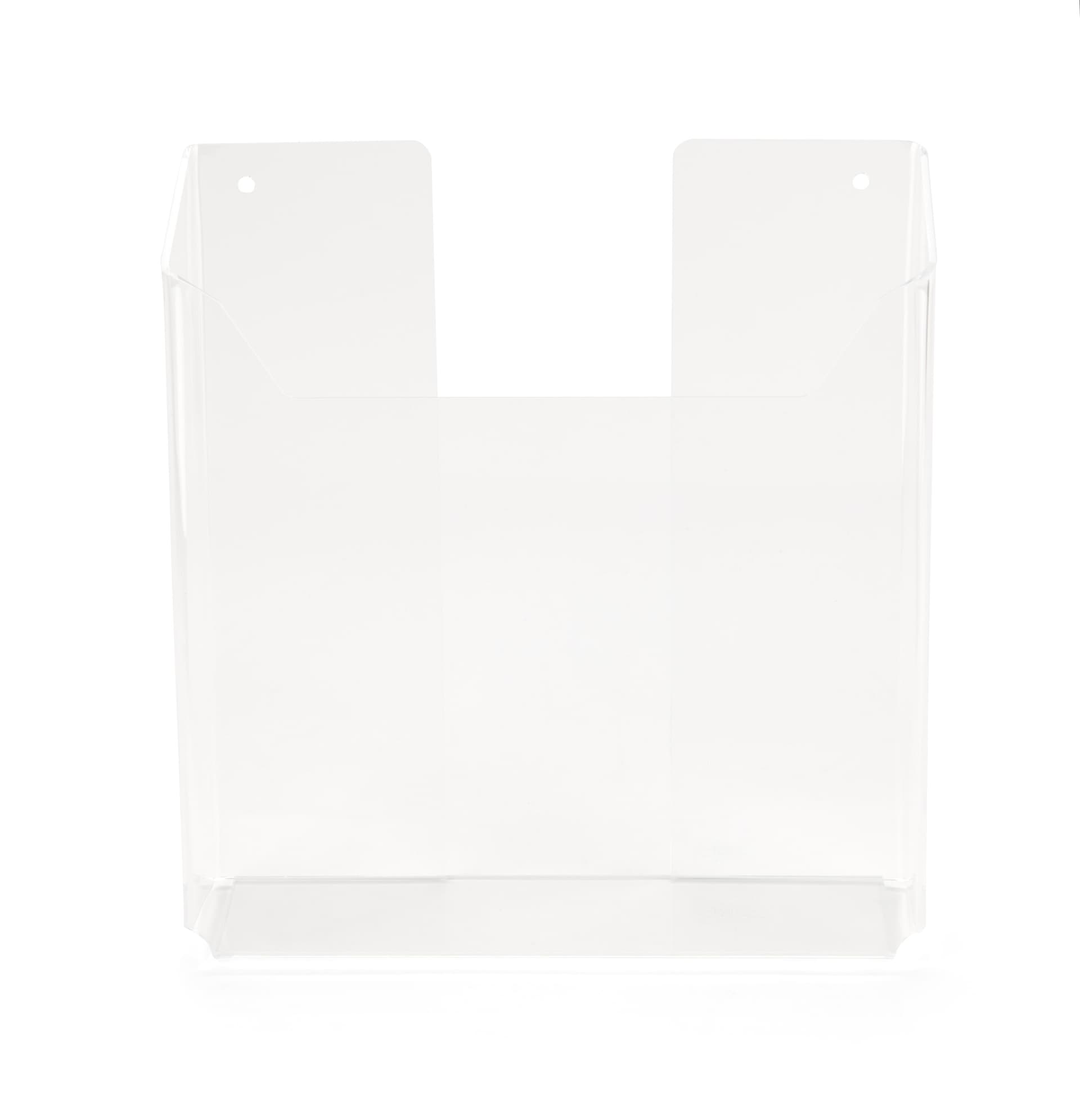 Acrylic magazine holder suitable for a variety of media