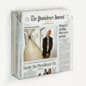Hanging Newspaper Rack for Wall, Fits 13-3/8"w Papers - Clear