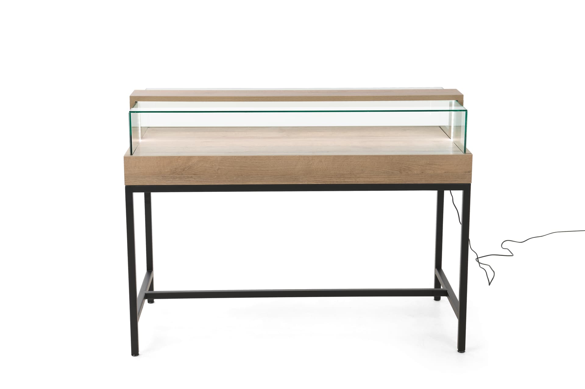 Dispensary display case with eco-friendly design