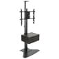 TV Stand w/ Locking Storage, Monitors 30 - 84", Power Outlets, Camera Mount – Black