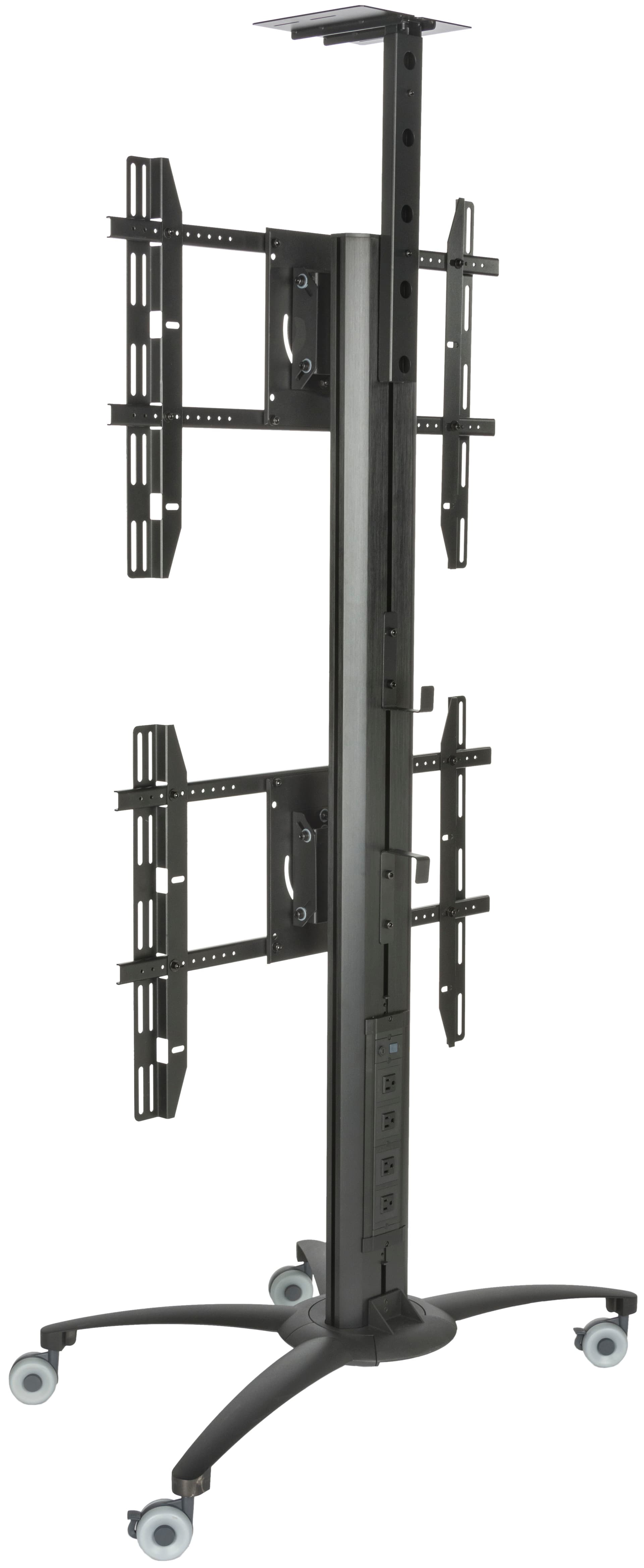 Dual TV Stand With Power Distribution, 198lb Max Load Capacity