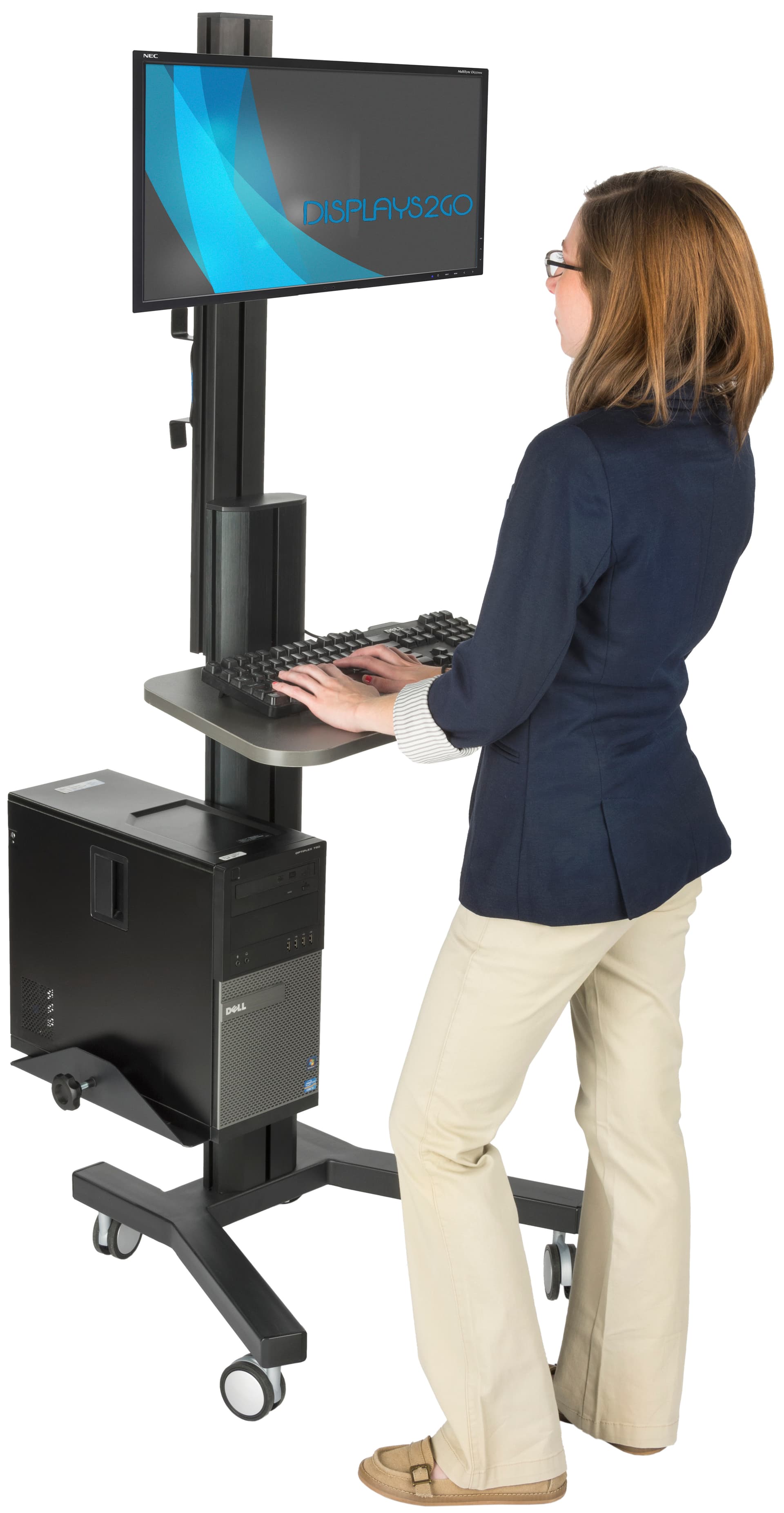Stand Up Workstation for 10" - 24" Monitors