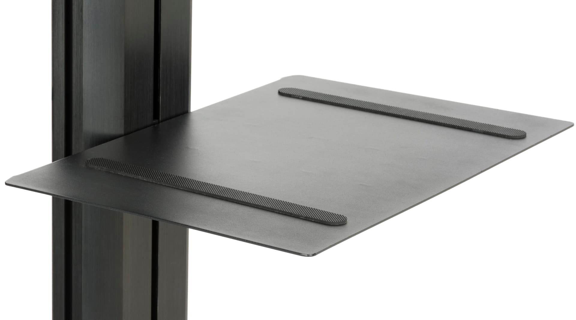 Multi-Monitor Standing Computer Cart With Accessory Shelf