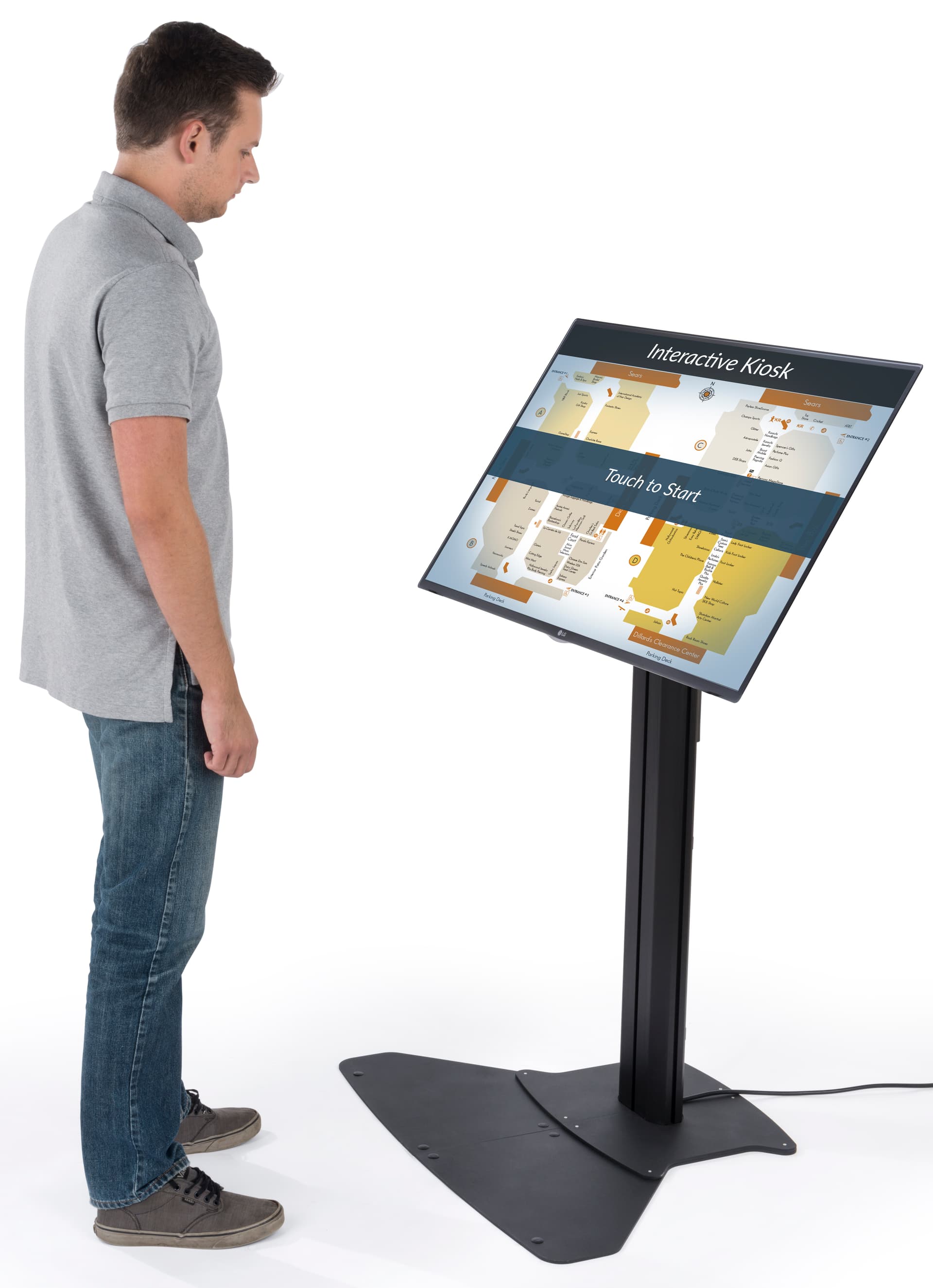 Low Level Flat Screen Display for 32" to 55" Monitors