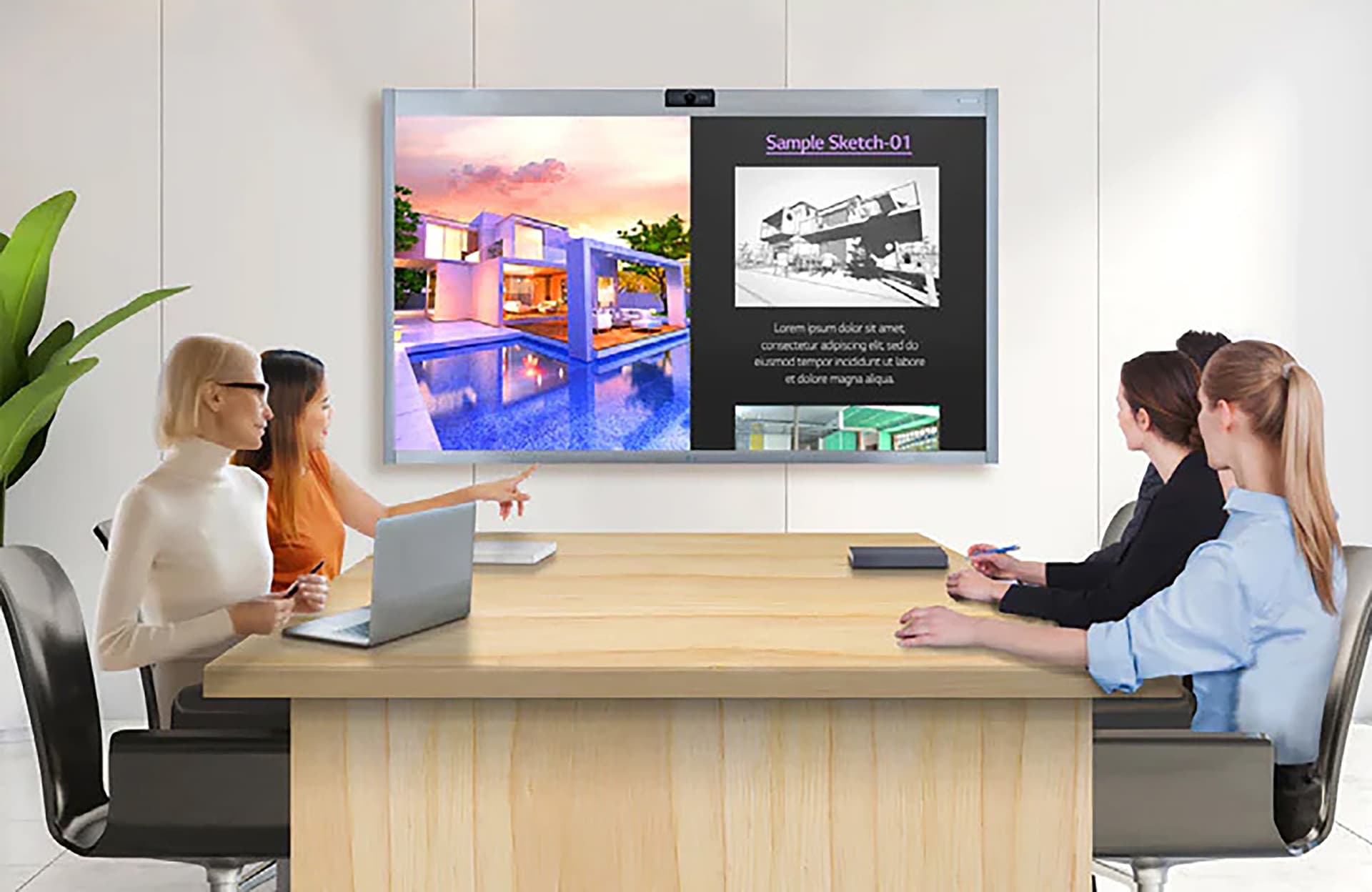 LG One:Quick Works Video Conferencing Display with Reader Mode