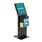 Acrylic Ballot Box with 11 x 14 Sign Holder, 2 Side Pockets, Floor Standing - Black