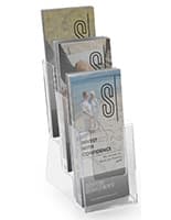 Three Tiered Molded Plastic Brochure Rack