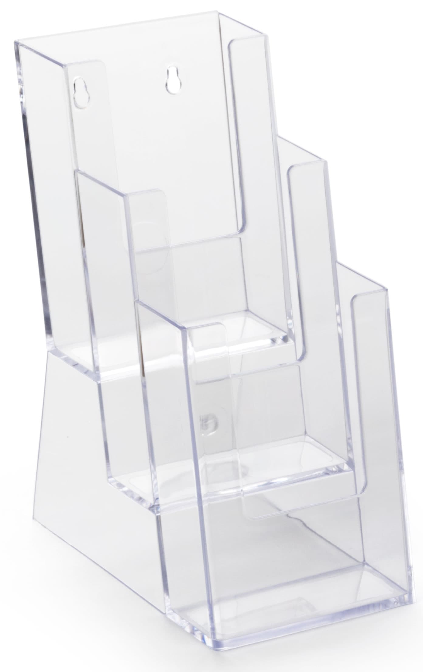 Molded Plastic Brochure Rack with 3 Pockets