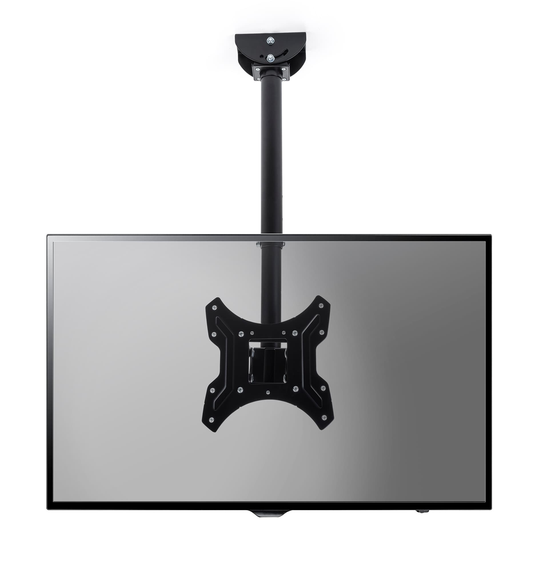 Landscape orientation ceiling TV mount with maximum weight capacity 77 lbs