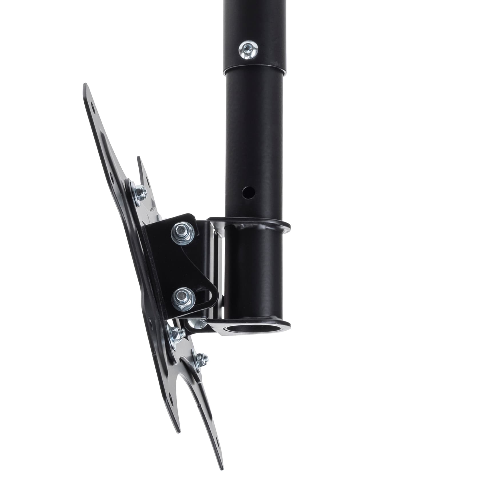 Ceiling TV mount with adjustable tilting bracket