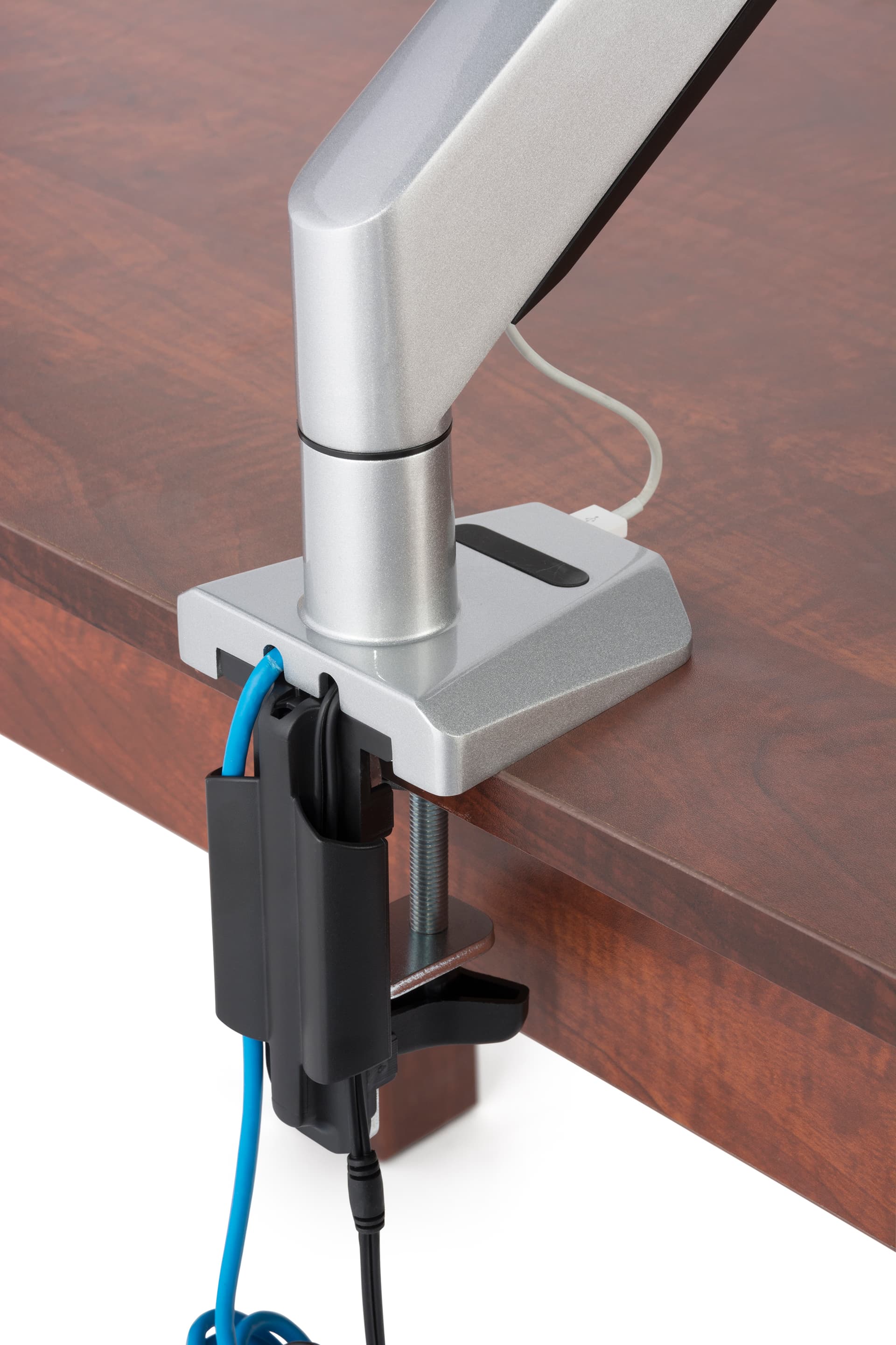 Single Monitor Arm Cable Management System