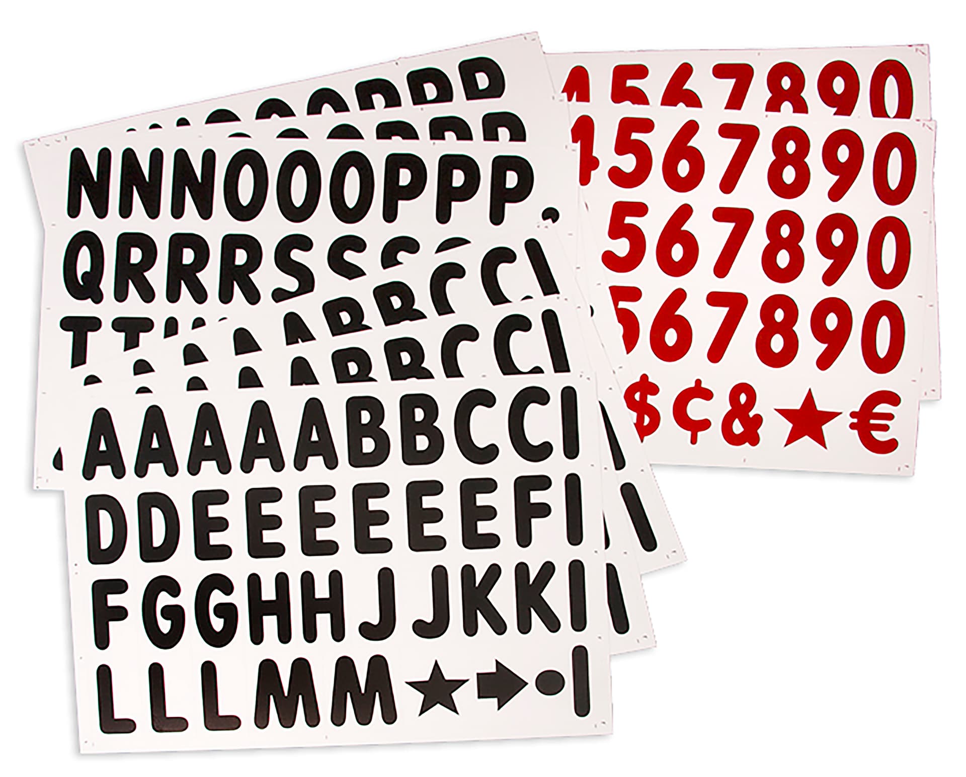 4 inch replacement letter board set made of durable polystyrene plastic 