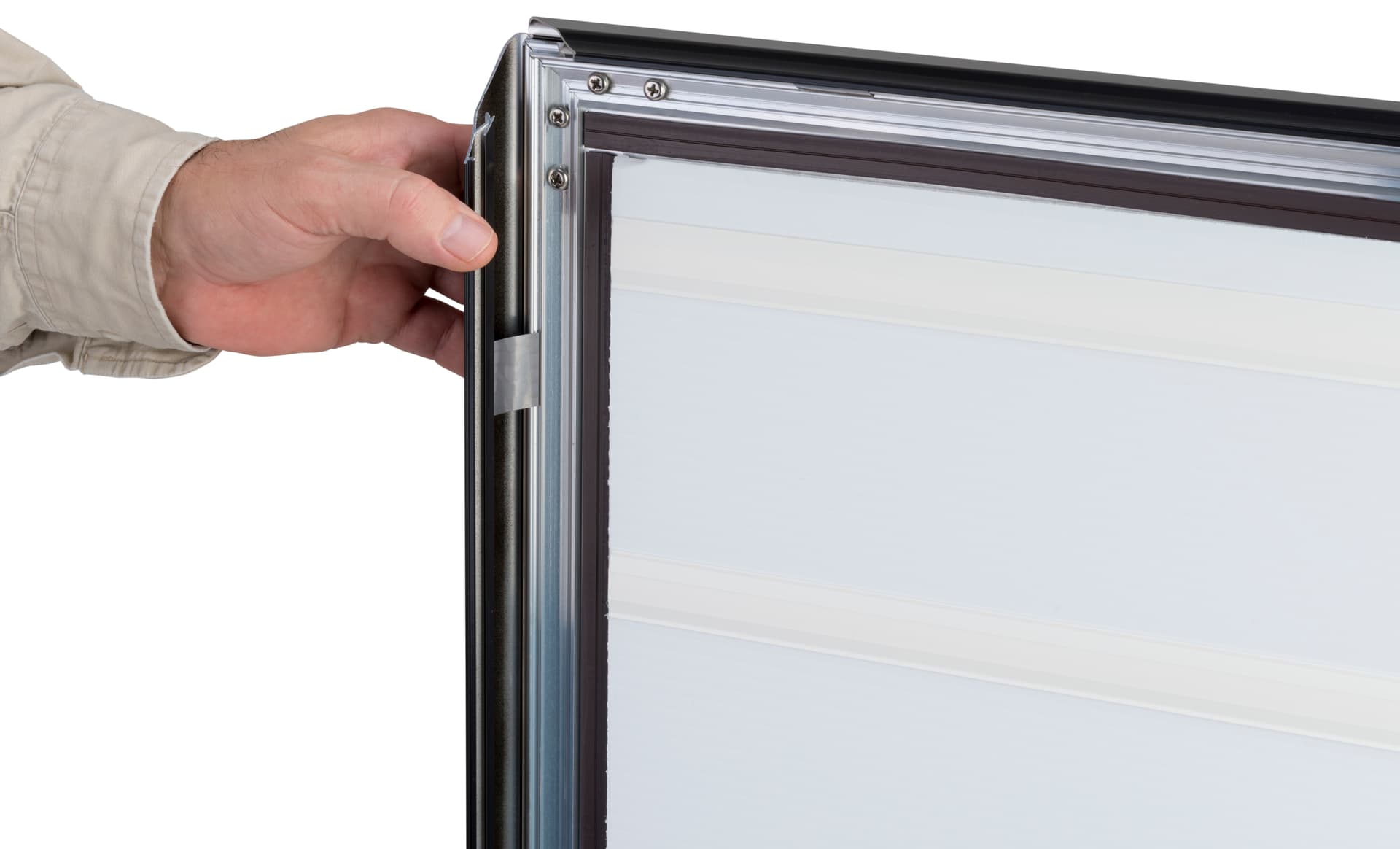 Portable Sign with Changeable Letter Set and Snap Frame Edges