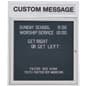 24 x 36-Inch Enclosed Letter Board w/ Letter Set & Custom Header, Wall Mount - Silver