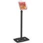 Metal Magazine Floor Stand, 8.5"w, Single Pocket, Adjustable