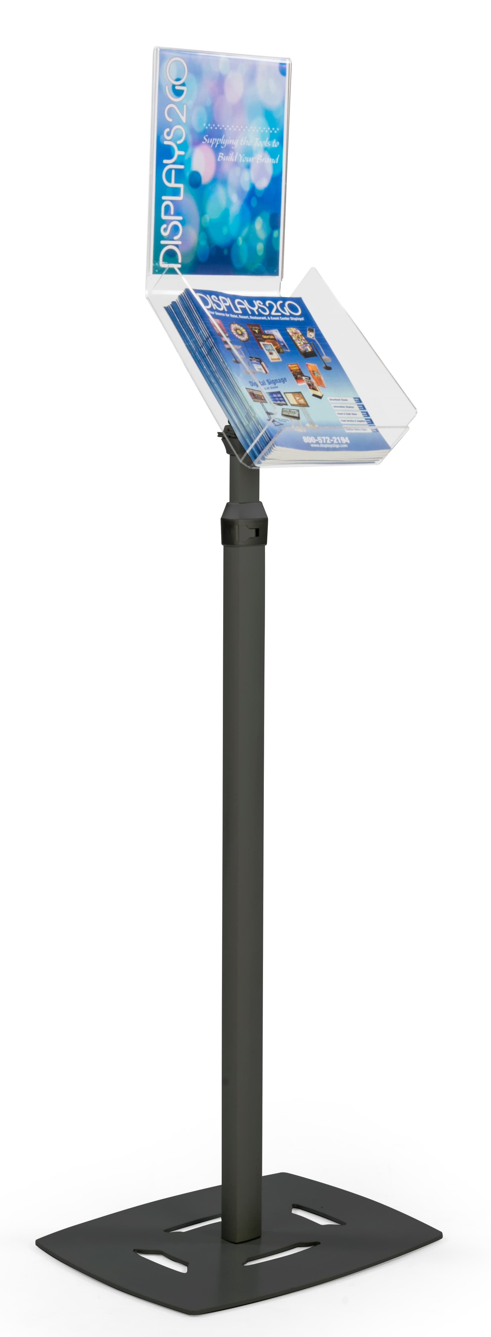 Black Magazine Tray Stand for Promotional Materials