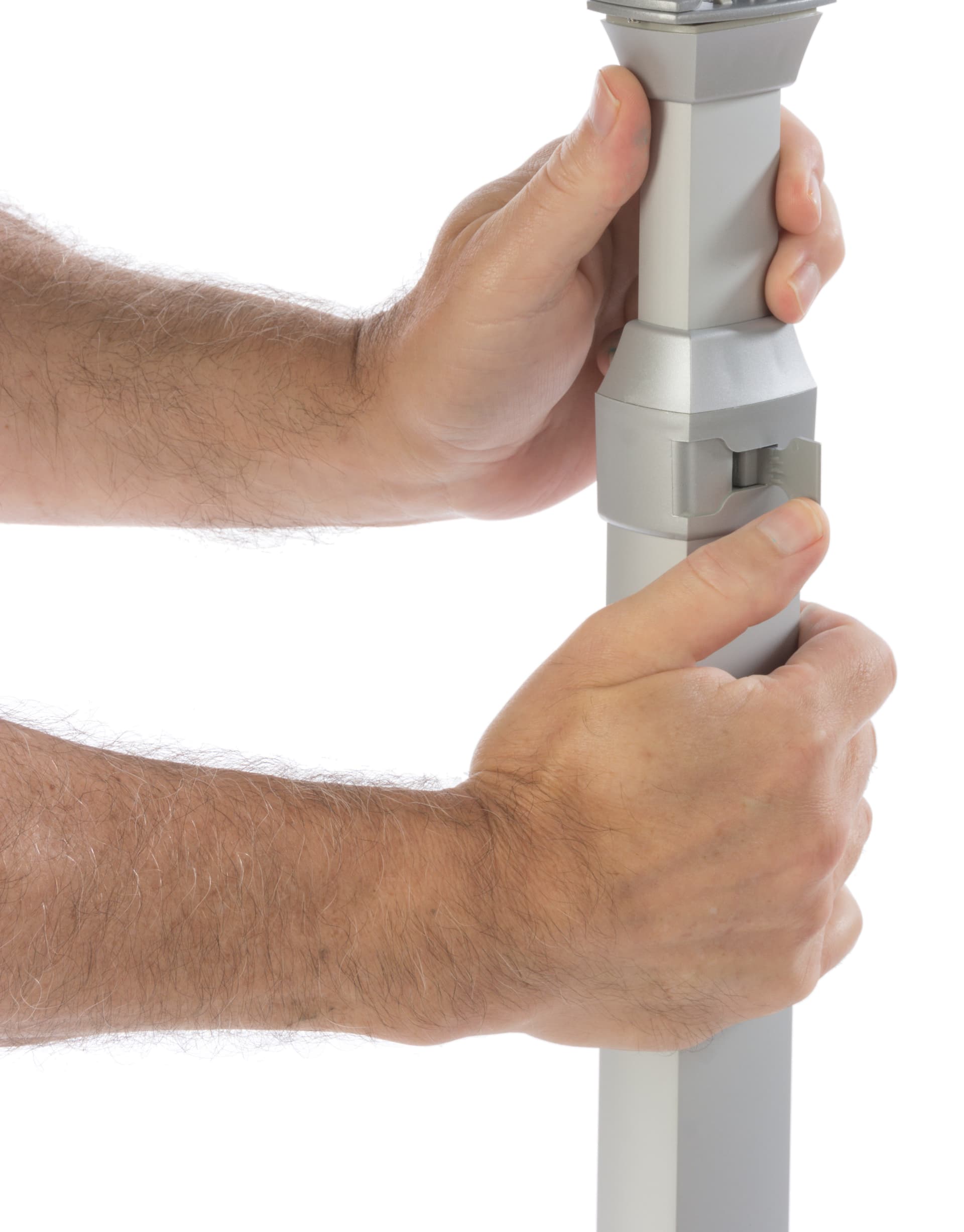 Silver Magazine Tray Stand is Height Adjustable 