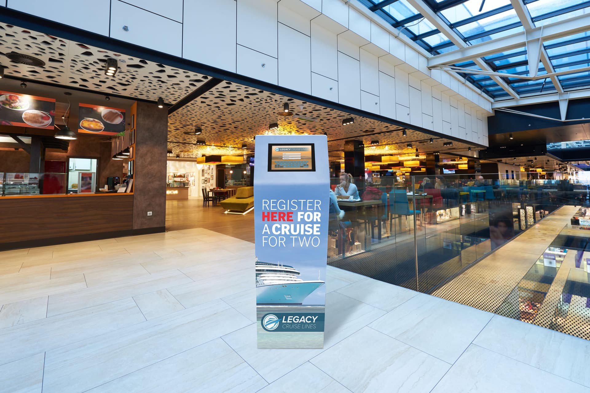 Custom display kiosk graphics for 12.9 IPGRAND series with magnetic back
