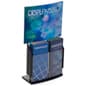 8.5" x 11" Countertop Sign Holder with Pamphlet Holder, Convex Design - Black