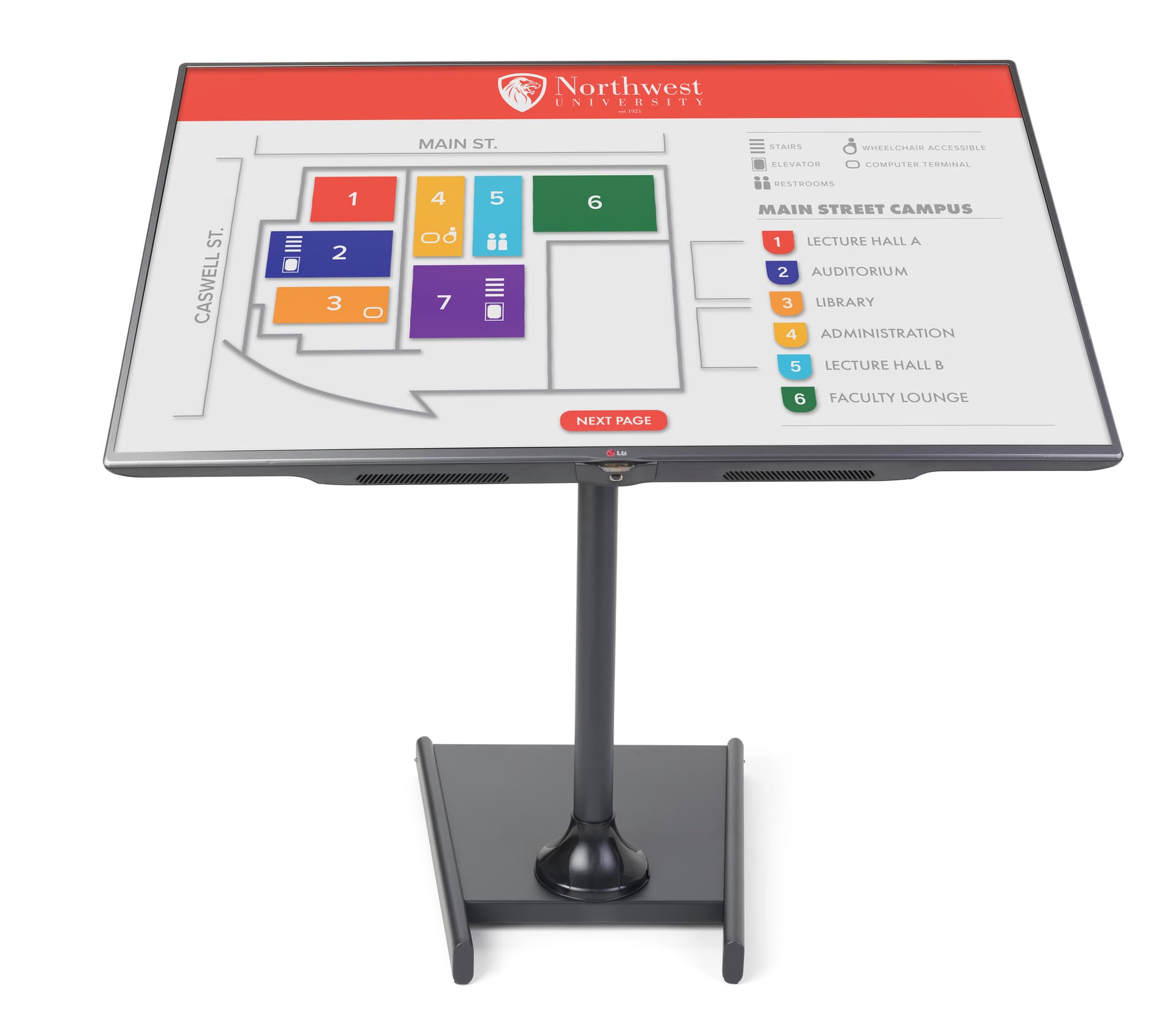 digital lobby kiosk stand